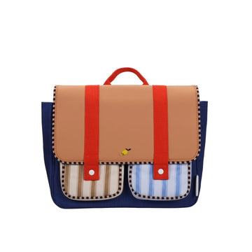 Schooltas - Wonders Jane beige + Ned blue - Sticky Lemon